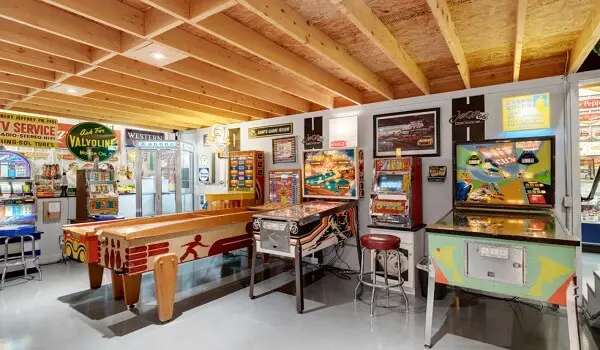 Man cave arcade garage man cave