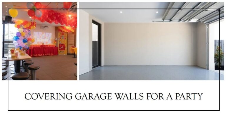 how to cover garage walls for party