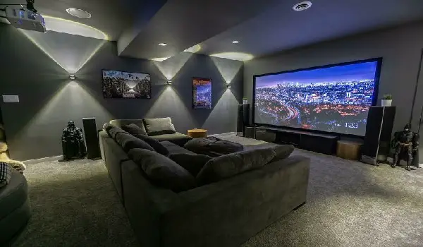 man cave movie theater