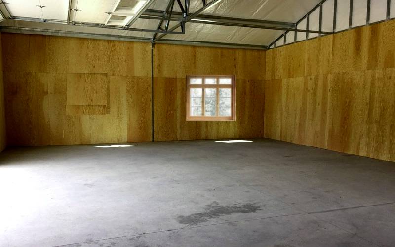 plywood garage walls