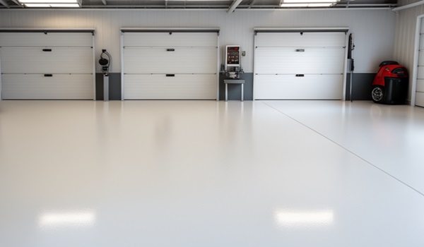 white garage flooring