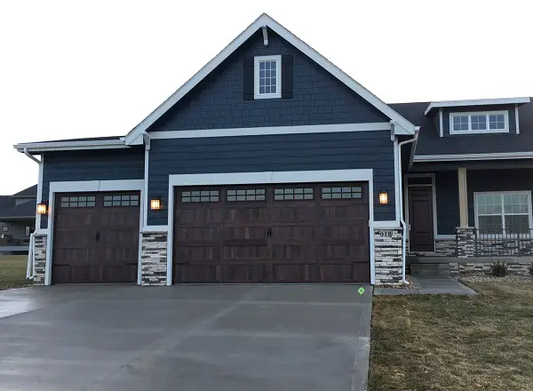 Blue Garage Walls Exterior