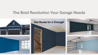 blue garage walls ideas