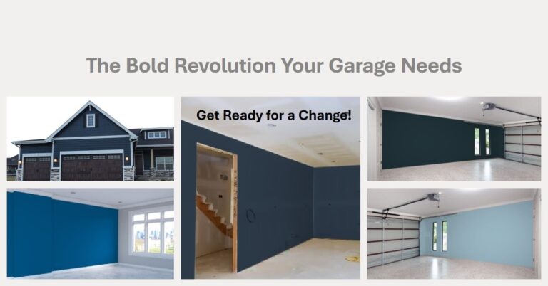 blue garage walls ideas