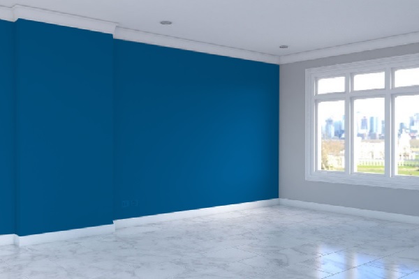 blue garage walls