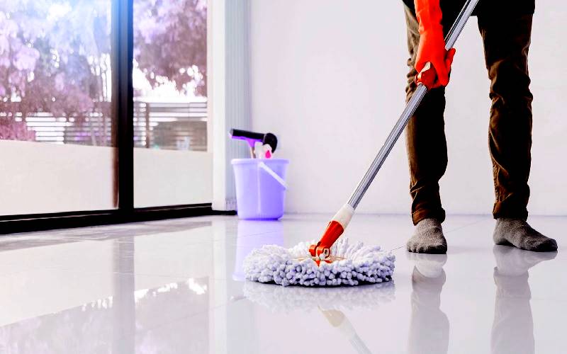 clean garage floor tiles