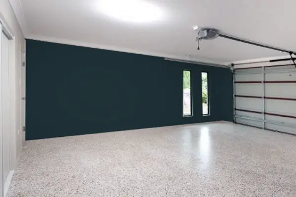 dark blue garage walls