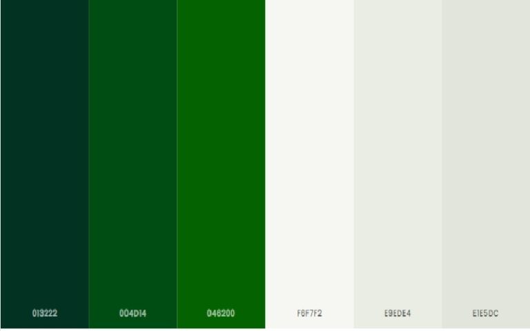 dark green and white color scheme