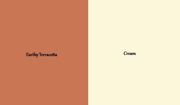 earthy terracotta and cream
