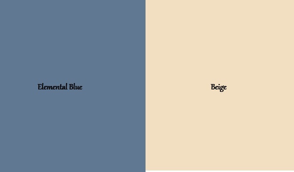 elemental blue and beige