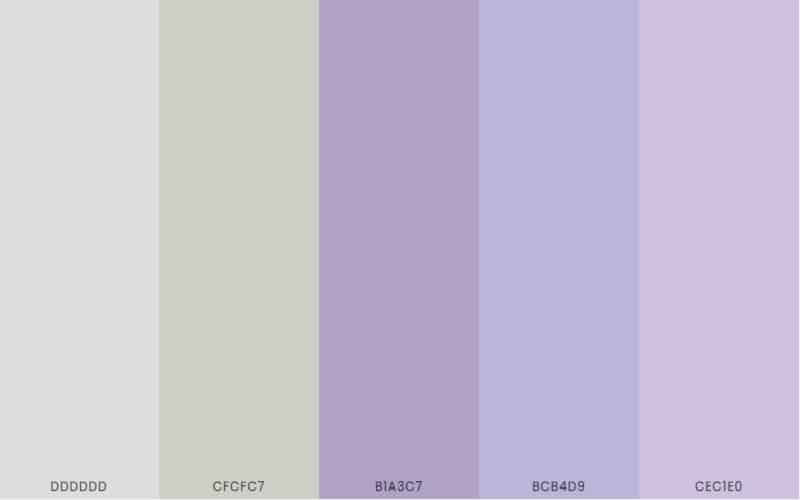gentle gray & purple pastels color scheme