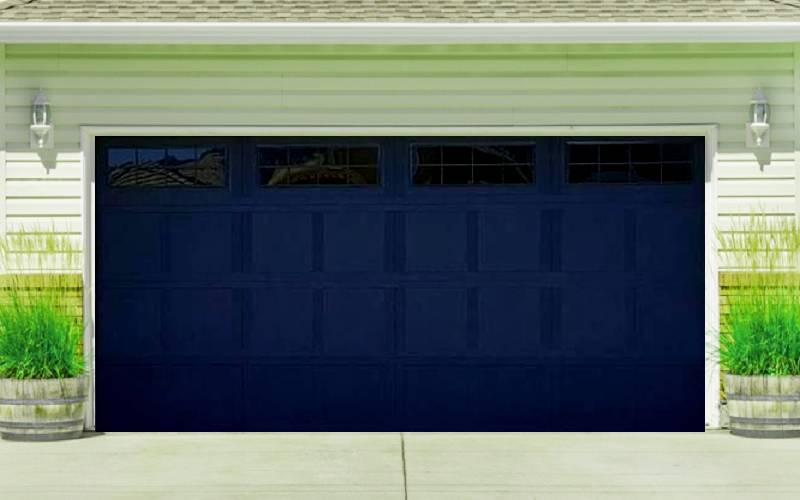 navy blue garage door paint