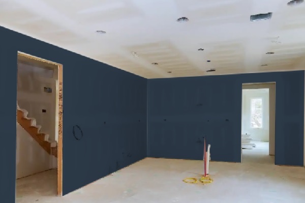 navy blue garage walls