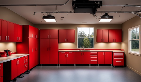 red garage wall paint ideas