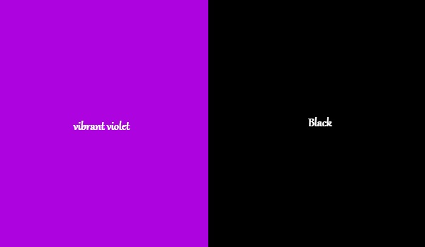 vibrant violet and black