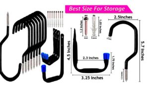 Etoolia 12 pack heavy duty garage storage utility hooks