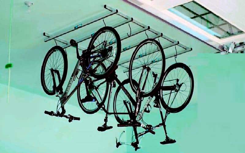 how to hang bikes in garage from ceiling