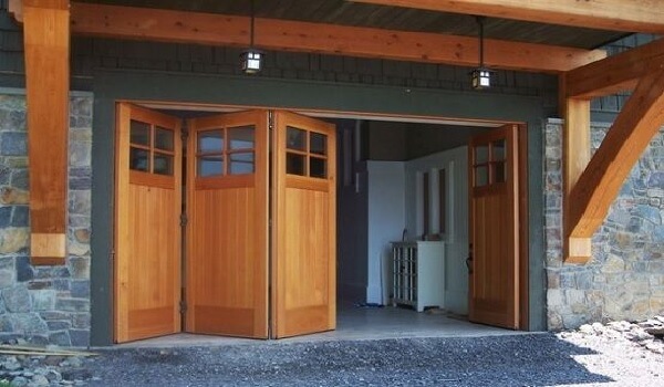 bi-fold garage doors modern