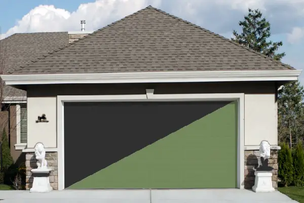 Black garage doors