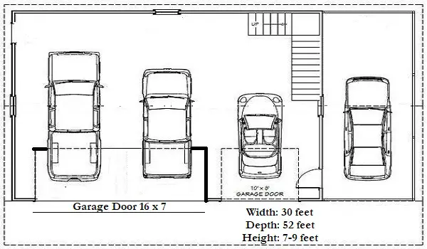30 x 52 4-car garage