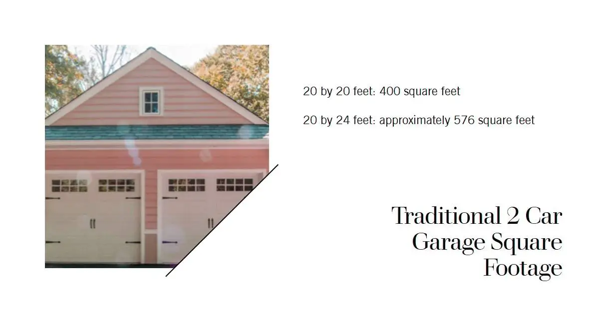 determining square footage for 2 car garage