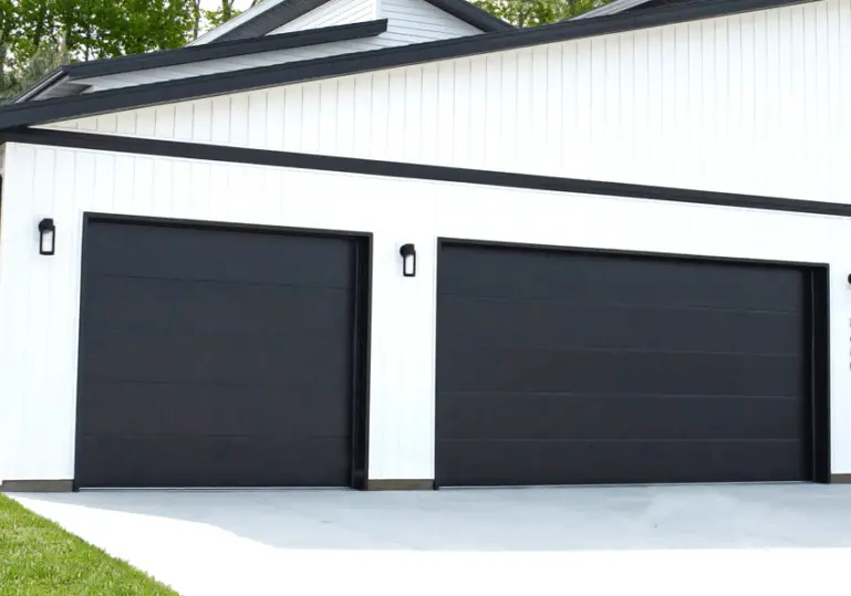 diy black garage door painting