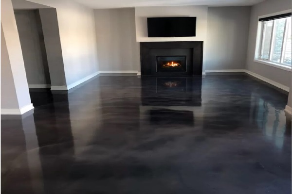 black marble epoxy garage floor