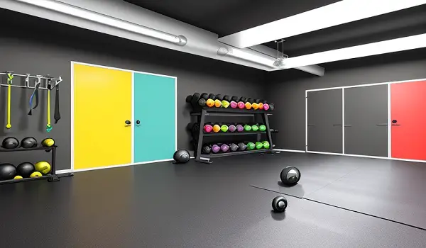 color psychology half garage gym ideas