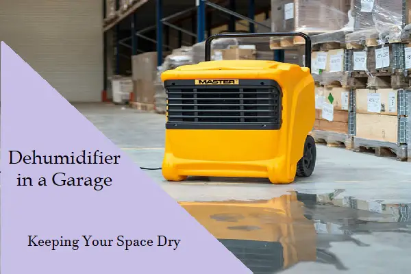 dehumidifier in a garage