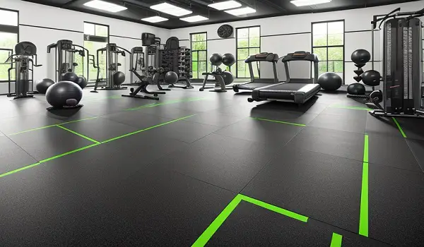 flooring half garage gym ideas