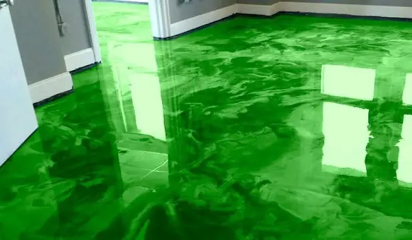 green epoxy garage floor colors