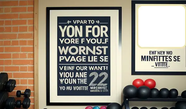 inspirational posters and artwork half garage gym ideas