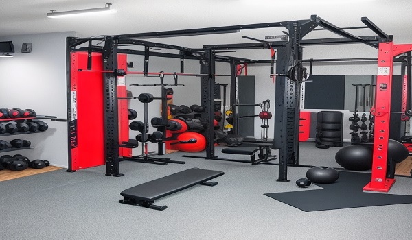 multi-functional half garage gym ideas