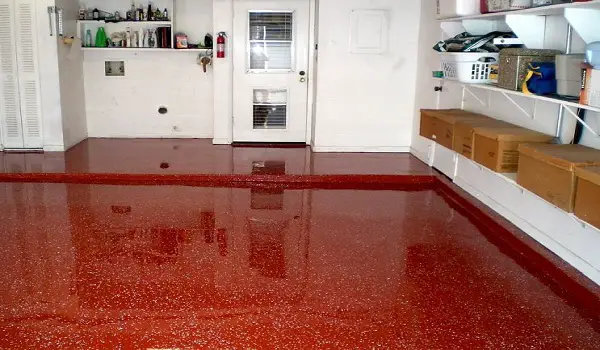 red epoxy garage floor colors
