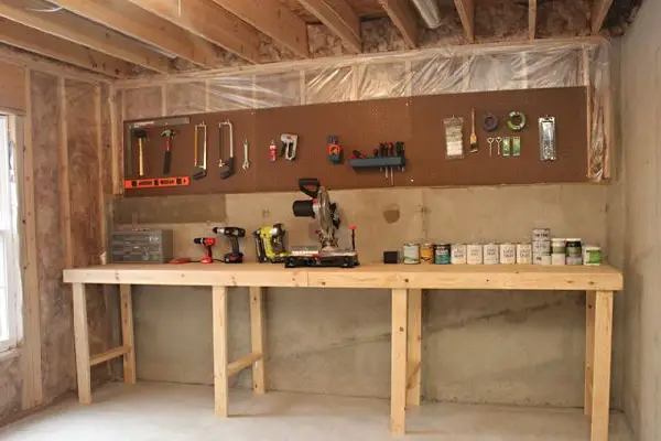 setting up your garage workbench with storage