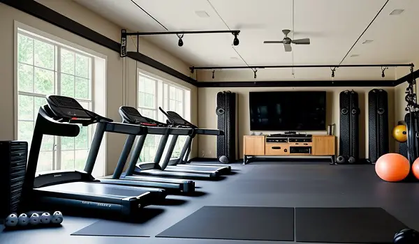 sound system half garage gym ideas