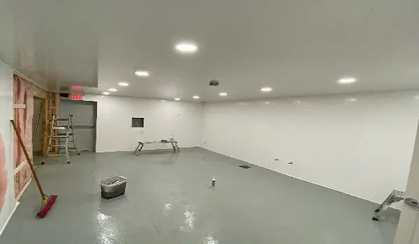 PVC tiles garage ceiling