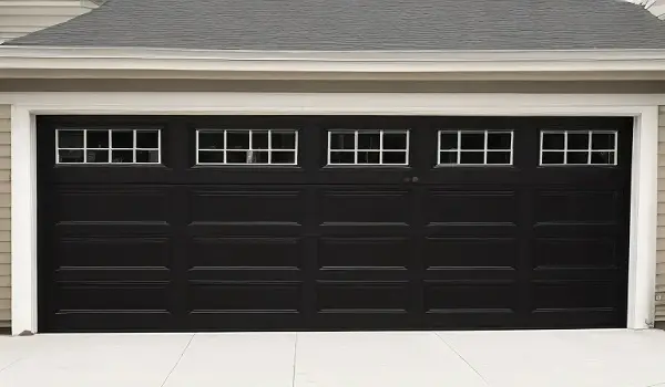 black fiberglass garage doors with windows