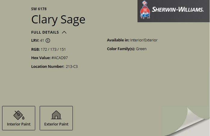 clary sage sherwin williams