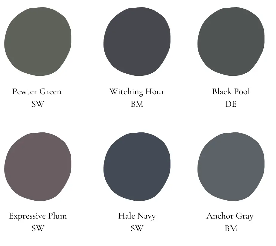 dark and moody paint colors