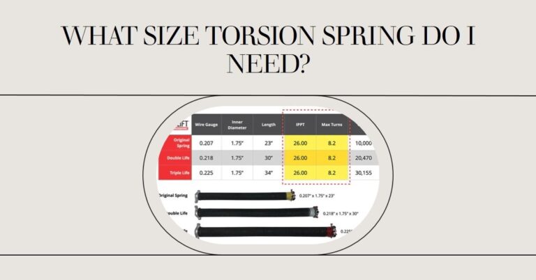 what size torsion spring do i need