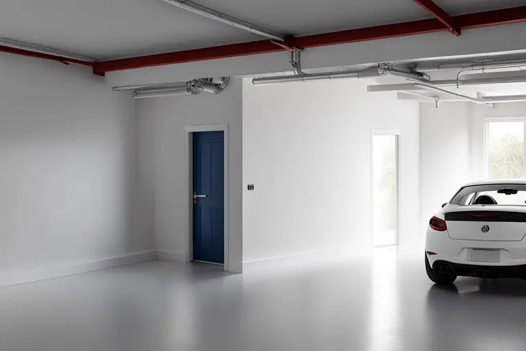 white paint garage walls