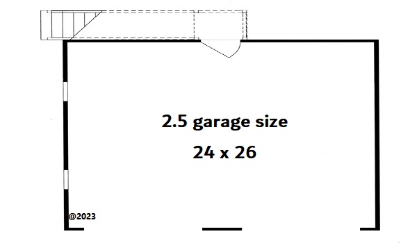 2.5 car garage size
