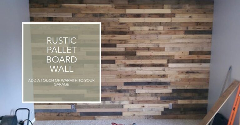 Pallet Board Accent Wall Garage