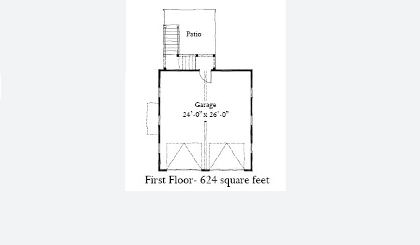 diagram square footage of a 2.5 car garage