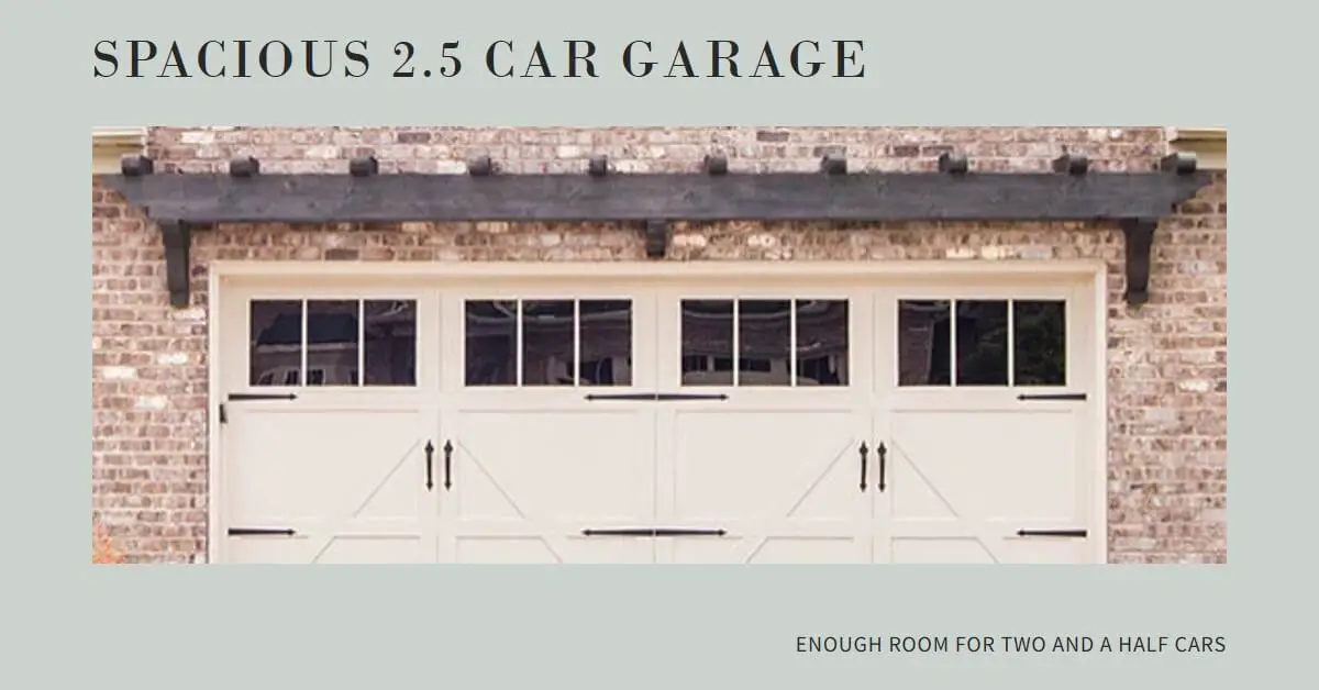 How many square feet is a 2.5 car garage