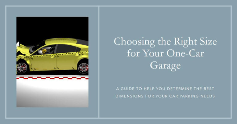 1 car garage dimensions