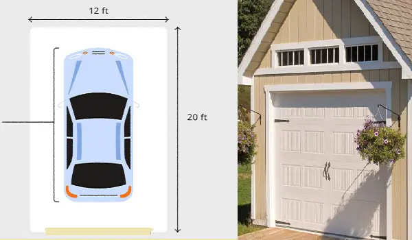 1 car garage dimensions in feet