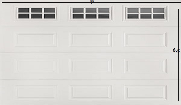 9 x 6.5 garage door standard-sized