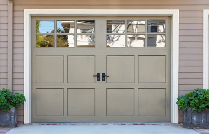 Side-hinged garage doors
